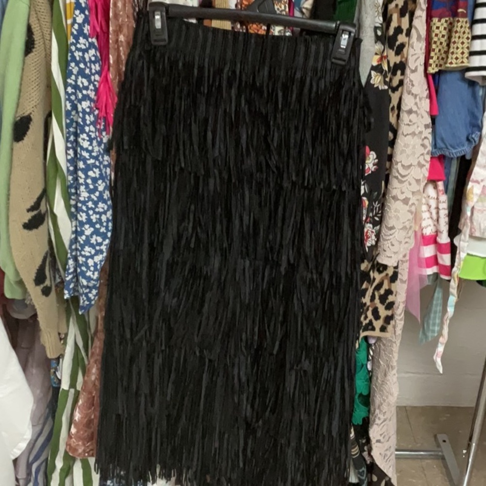 Black Fringe Skirt